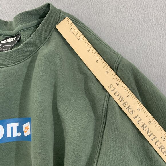 Nike Sweatshirt Mens Large Crewneck Pullover Just Do It Swoosh BV5089-337 - Picture 10 of 16